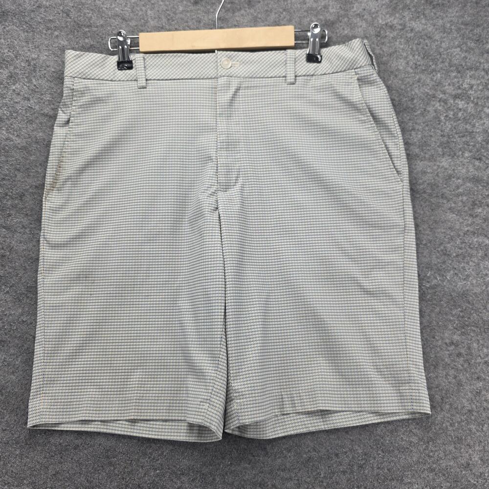 Walter Hagen Shorts Mens 36 Beige Geometric Golf Performance Print Polyester